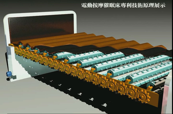 近日实现交付电动推拿催眠床专利技术道理科研成就动画影片